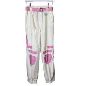 Vintage Slalom Ski Pants Pink White 80s 90s - Womens 10